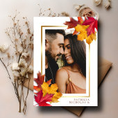 Save The Date Cadre doré élégant et charme rustique d'automne po