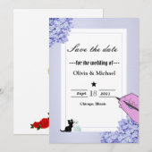 Save The Date Cadre floral (Devant / Derrière)