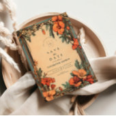 Save The Date Cadre Floral d'été Art Nouveau Mariage