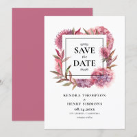 Cadre floral d'hortensias aquarelle mauve violet