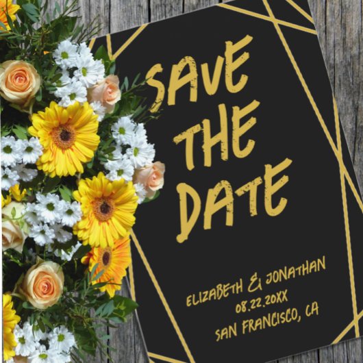 Save The Date Cadre Géométrique Mariage