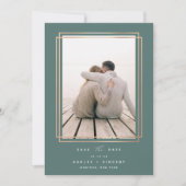 Save The Date Cadre géométrique numérique | Photo verticale (Devant)