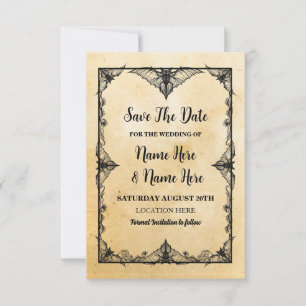 Save The Date Cadre gothique pour sauver la date Halloween chauv