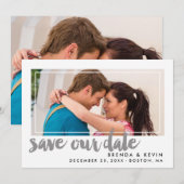 Save The Date Cadre moderne | Enregistrer l'annonce de date (Devant / Derrière)