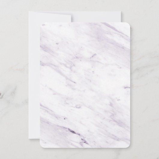 Save The Date Cadre photo Argé moderne Lilac Marbre pourpre Reto (Dos)