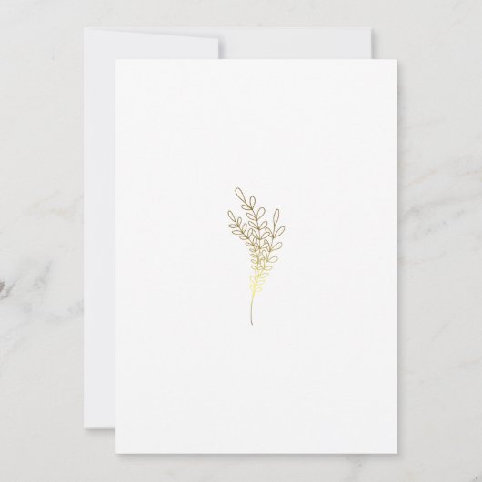 Save The Date Cadre photo de mariage élégant en or (Dos)