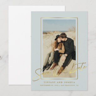 Save The Date Cadre photo élégant en or Mariage Enregistrez la