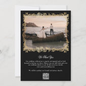 Save The Date Cadre photo Mariage de la couronne d'or Monogramme (Dos)