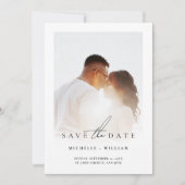 Save The Date Cadre photo monogramme de mariage moderne pas cher (Devant)