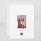 Save The Date Cadre photo ondulé de style minimal rétro chic ros (Dos)