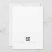Save The Date Cadre photo simple moderne QR Code Mariage (Dos)