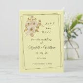 Save The Date Cadre rose - Mariage jaune céleste (Debout devant)