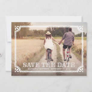 Save The Date Cadre Rustique Annonce de Date de Sauvegarde