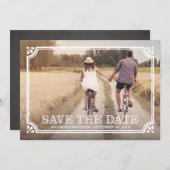 Save The Date Cadre rustique | Enregistrer l'annonce de date (Devant / Derrière)
