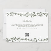 Save The Date Cadre vert de la courge photo QR CODE Mariage (Dos)