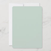 Save The Date Cadre vert eucalyptus à l'aquarelle moderne (Dos)