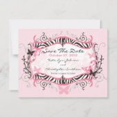 Save The Date Cadre Zebra tendance Enregistrer la date Invitatio (Devant)