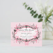 Save The Date Cadre Zebra tendance Enregistrer la date Invitatio (Debout devant)