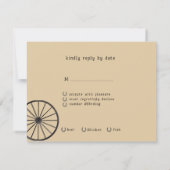 Save The Date Cadres de brindilles de mariage occidental, roue d (Dos)