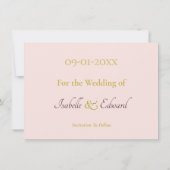 Save The Date Cadres géométriques floraux d'anémone rose blush é (Dos)