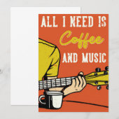 Save The Date Café Et Musique Lover (Devant / Derrière)