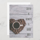 Save The Date Café Lover Café Sont Toujours De Bonnes Idées (Devant / Derrière)