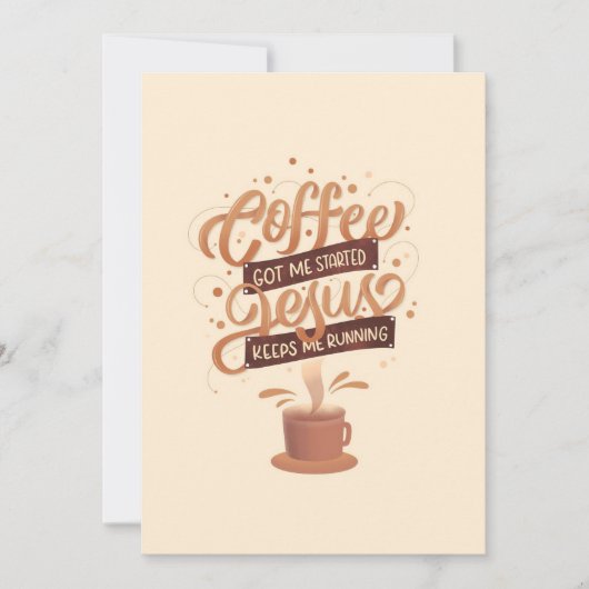 Save The Date Café Lover Et Jésus (Devant)