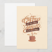 Save The Date Café Lover Et Jésus (Devant / Derrière)