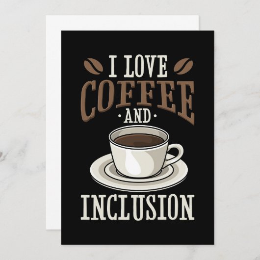 Save The Date Café Lover I Love Café Et Inclusion (Devant / Derrière)