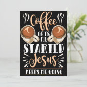 Save The Date Café Lover Le Café Me Débute Jésus (Debout devant)