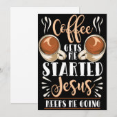 Save The Date Café Lover Le Café Me Débute Jésus (Devant / Derrière)