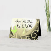 Save the Date Cala Lily - Tan en Groen (Voorkant)