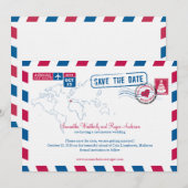 Save The Date Cala Llombards Mallorca Courrier aérien Enregistre (Devant / Derrière)