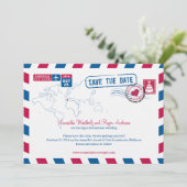 Save The Date Cala Llombards Mallorca Courrier aérien Enregistre (Debout devant)