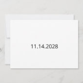 Save The Date Calendrier 31 Jours Enregistrer la Date Noir et Bl (Dos)