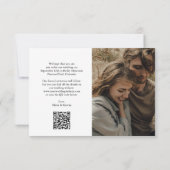 Save The Date Calendrier de mariage avec code QR et calligraphie (Dos)