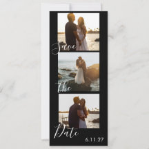 Calendrier de mariage en bande de film photo pour