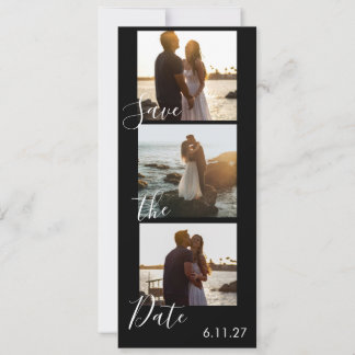 Save The Date Calendrier de mariage en bande de film photo pour 