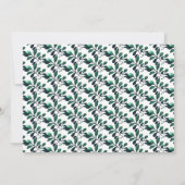 Save The Date Calendrier de mariage simple avec verdure aquarell (Dos)