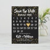 Save The Date Calendrier de sauvegarde de la date de l'amour d'o (Debout devant)