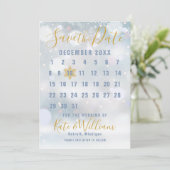 Save The Date Calendrier des premiers flocons Enregistrer la dat (Debout devant)