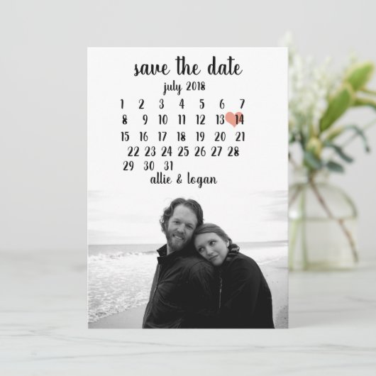 Save The Date Calendrier Enregistrer la date (Debout devant)