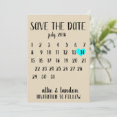 Save The Date Calendrier Enregistrer la date (Debout devant)