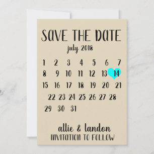 Save The Date Calendrier Enregistrer la date