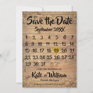 Save The Date Calendrier Enregistrer la Date Photo Panneaux de B