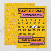 Save The Date Calendrier Enregistrez la Date Amusant Bande Dessi (Devant / Derrière)