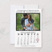 Save The Date Calendrier et Mariage photo classique et élégant (Devant)