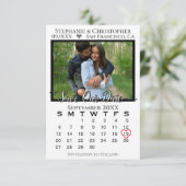 Save The Date Calendrier et Mariage photo classique et élégant (Debout devant)