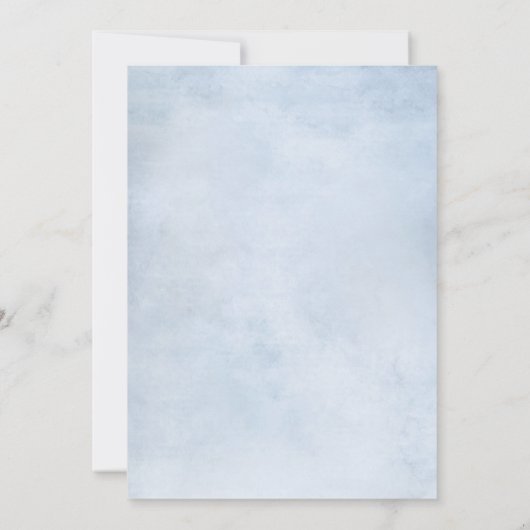 Save The Date Calendrier floral de pivoine ardoise bleu poussiér (Dos)