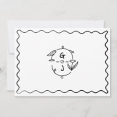 Save The Date Calendrier manuscrit doodle dessiné à la main Mari (Dos)